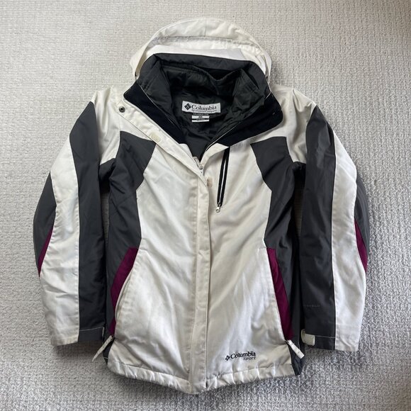 Columbia Sport Omni-Shield Jacket Interchange White Purple Ski  Wom Sz S Read** - Picture 1 of 16